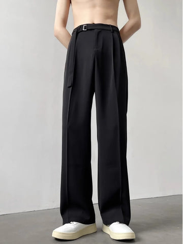 Casualsuit Pants Men's Autumn Japanese Light Luxury Draped Trousers Loose-fit Straight-leg Versatile Wide-leg Long Pants